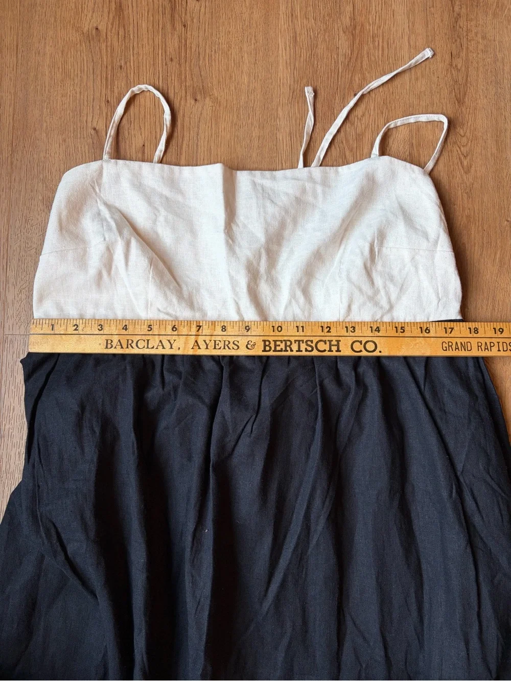 NWT Abercrombie & Fitch Women’s Tie-Back Babydoll Maxi Dress Black & White